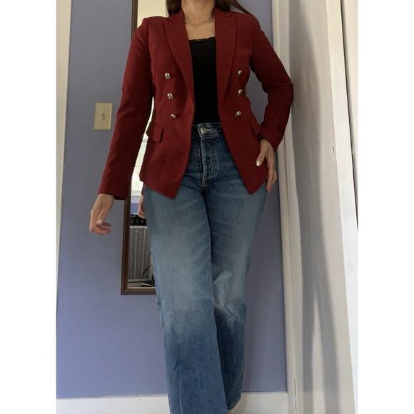White House Black Market Jackets & Blazers - White House Black Market Women’s burgundy Trophy Jacket preppy boss workwear 6